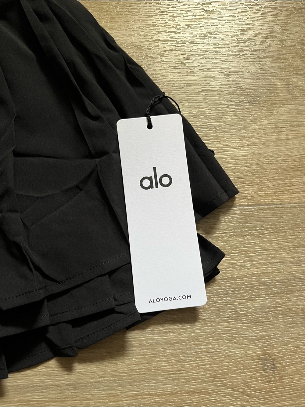 Alo Yoga Double Or Nothing Black Tennis Skort - Size XS - NEW - Picture 3 of 5